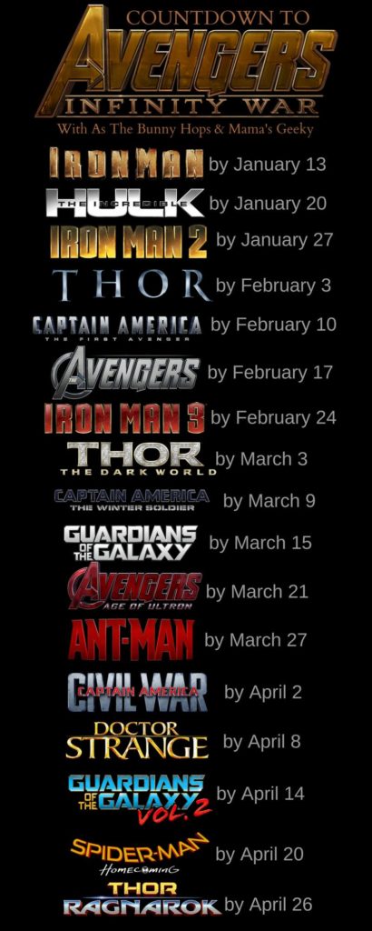 New Countdown To Infinity War Calendar