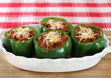 Hickory Pulled Pork Stuffed Peppers