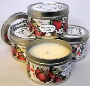 strawberry fields candle