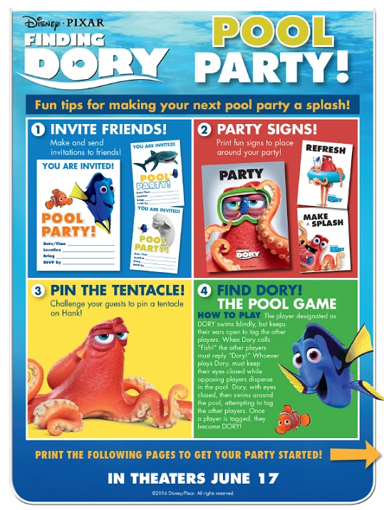 Finding Dory Pool Party Kit