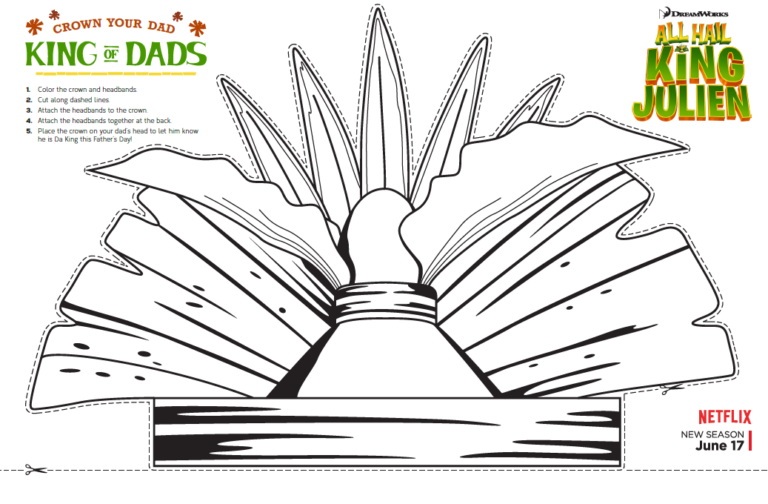 Crown Dad King Julien Style with this Printable Father’s Day Activity