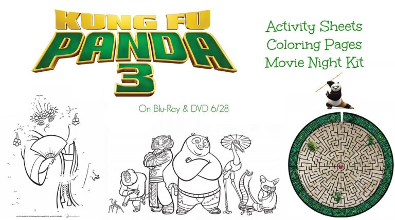 Kung Fu Panda 3 Activity Sheets & Coloring Pages