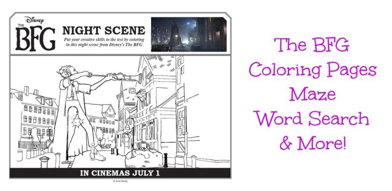 Grab Your FREE Printable The BFG Coloring Pages & Activity Sheets