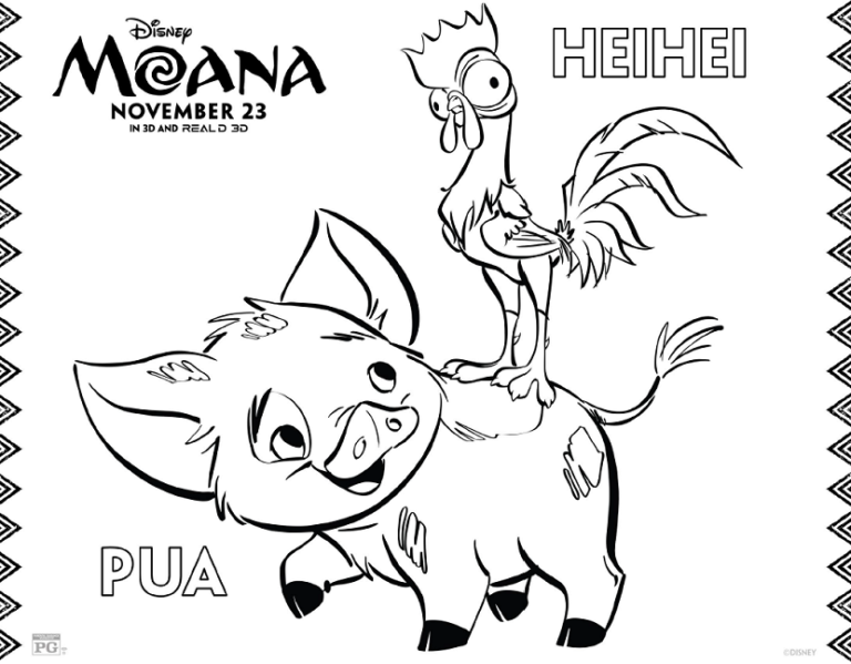 Grab Your FREE Moana Coloring Sheets & Activity Pages Here