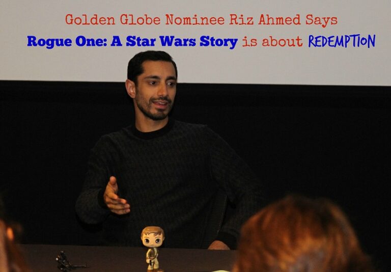 Golden Globe Nominee Riz Ahmed Says Rogue One: A Star Wars Story is about Redemption