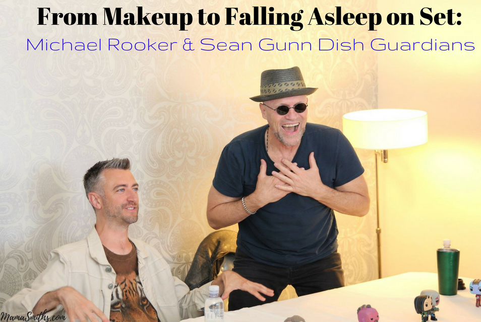 From Makeup to Falling Asleep on Set: Michael Rooker & Sean Gunn Dish Guardians From the Makeup to Falling Asleep on Set Michael Rooker and Sean Gunn Dish Guardians