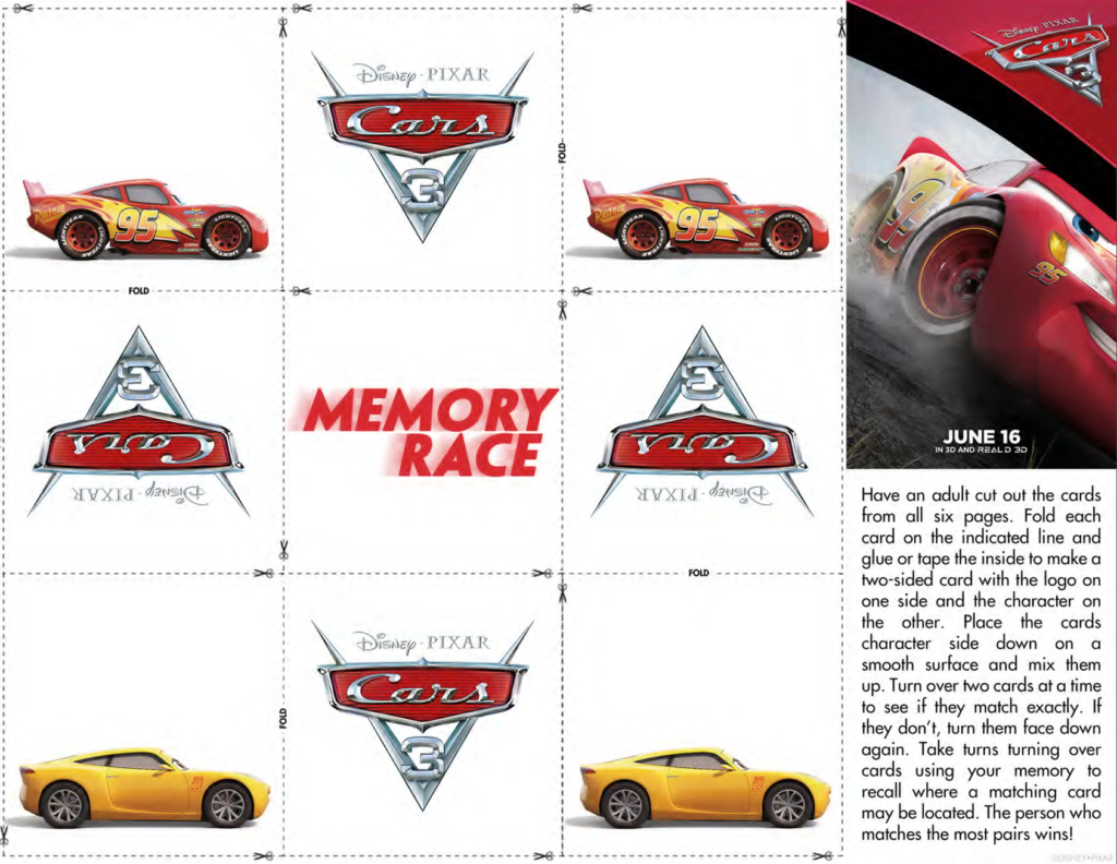 Cars 3 Memory Game