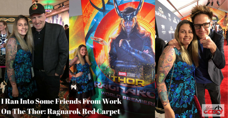 I Ran Into Some Friends From Work on the Thor: Ragnarok Red Carpet – James Gunn & Kevin Feige