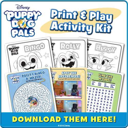 puppy dog pals activity sheets