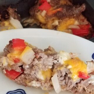 Keto Philly Cheesesteak Meatloaf recipe