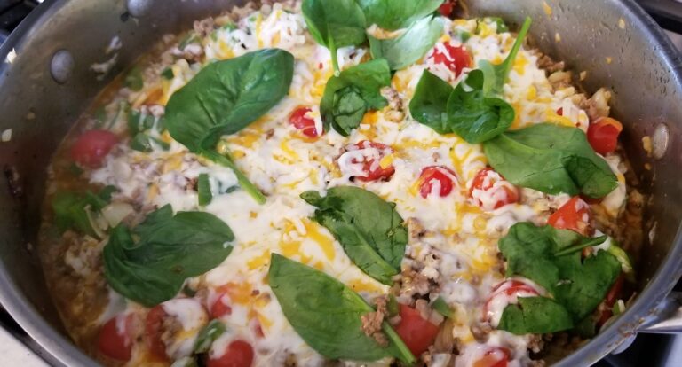 Simple and Delicious Low Carb & Keto Approved Taco Mexican-Style Skillet