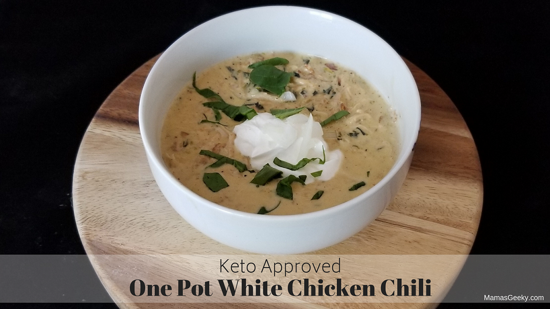 One Pot Keto White Chicken Chili Recipe (Perfect for the Cold Weather!) One Pot White Chicken Chili