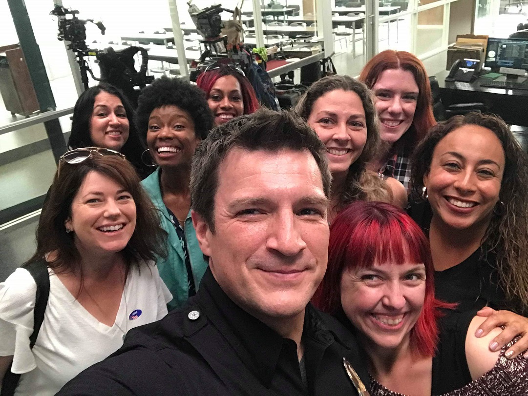 Exploring the Set of The Rookie with Mercedes Mason & Nathan Fillion | #TheRookie Selfie with Nathan Fillion on The Rookie set