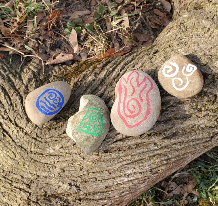 DIY Avatar: The Last Airbender Elemental Rock Painting