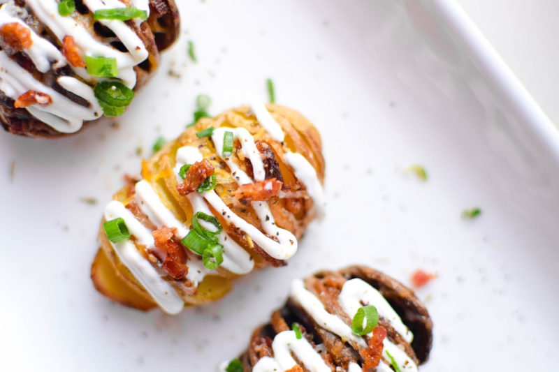 Purple Hasselback Potatoes