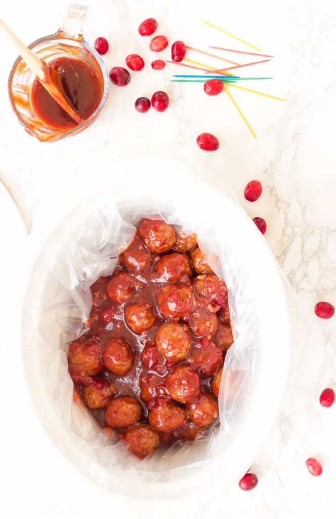 spicy cranberry bacon bbq meatballs