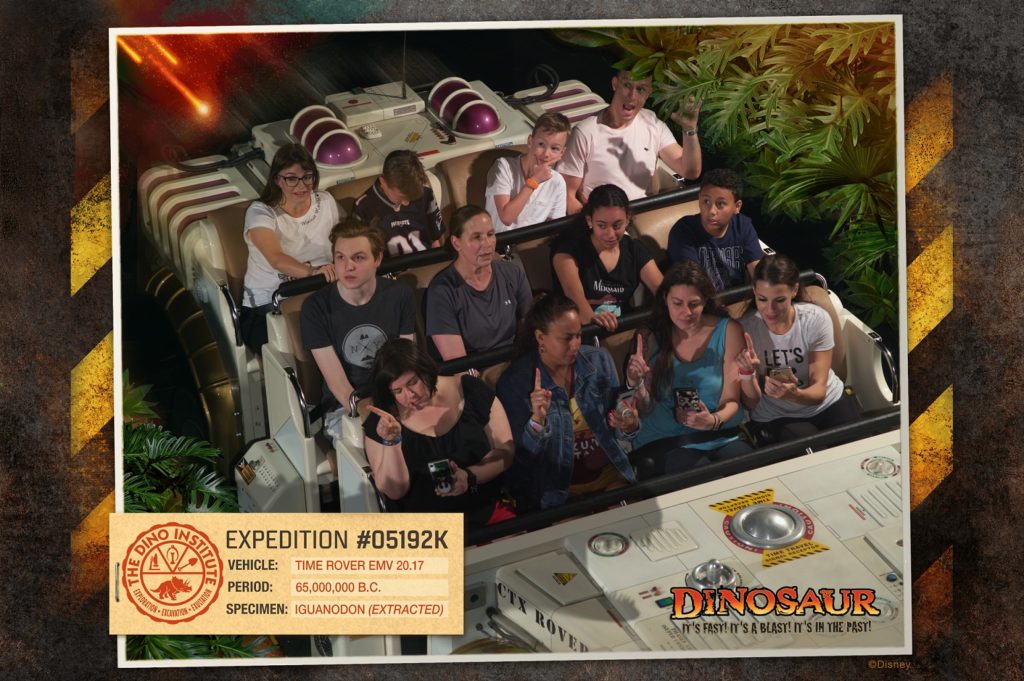 disney ride photo dinosaur