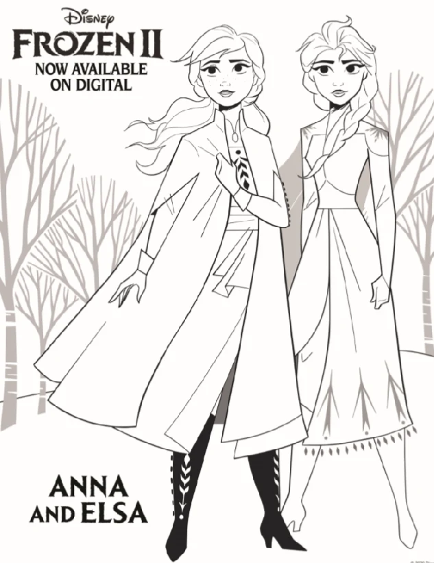 frozen 2 coloring page