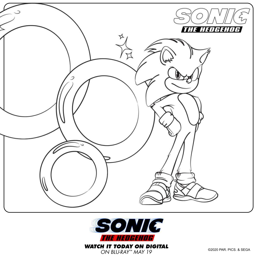 sonic coloring page
