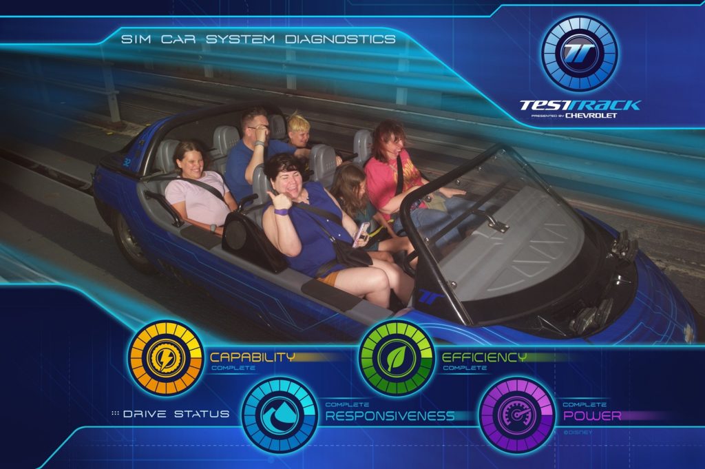 disney ride photo test track
