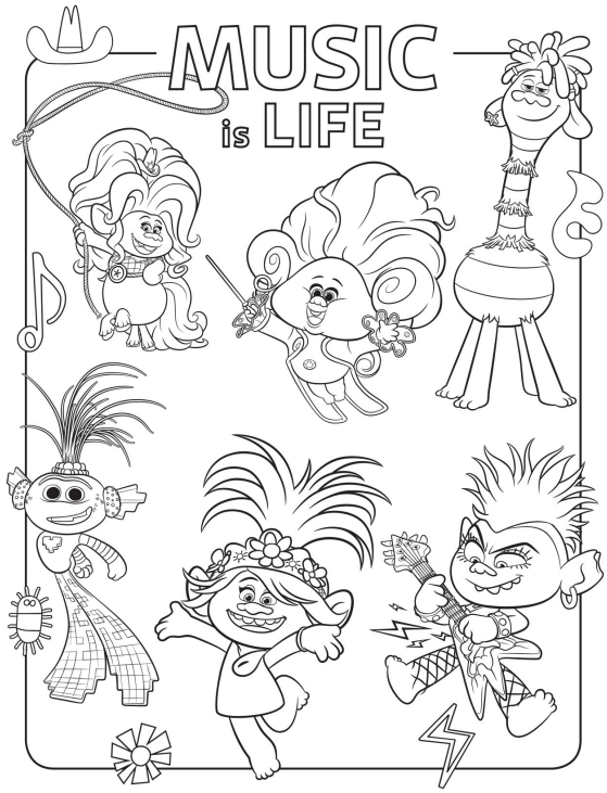 Free Printable Trolls World Tour Party Pack With Activity & Coloring Pages