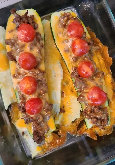 keto zucchini taco boats