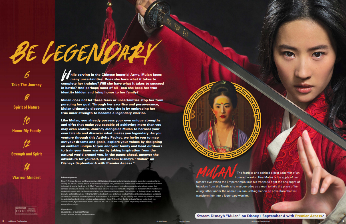 Disney’s Live Action Mulan FREE Educational Activity Packet mulan printable activity packet