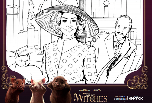 the witches coloring pages