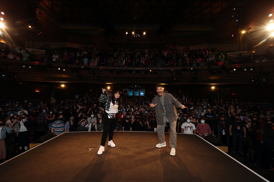 Destin Daniel Cretton surprises fans at shang-chi opening night showing