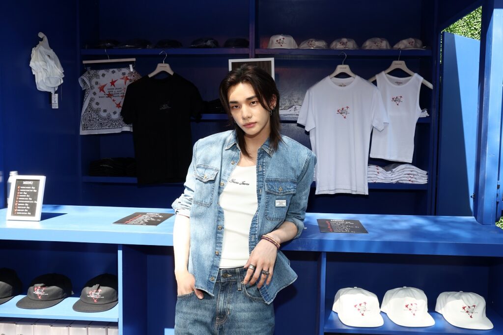 HYUNJIN OF STRAY KIDS PULLS UP TO GUESS’ HYUNJIN EXPERIENCE AT LOS ANGELES GUESS JEANS FLAGSHIP STORE