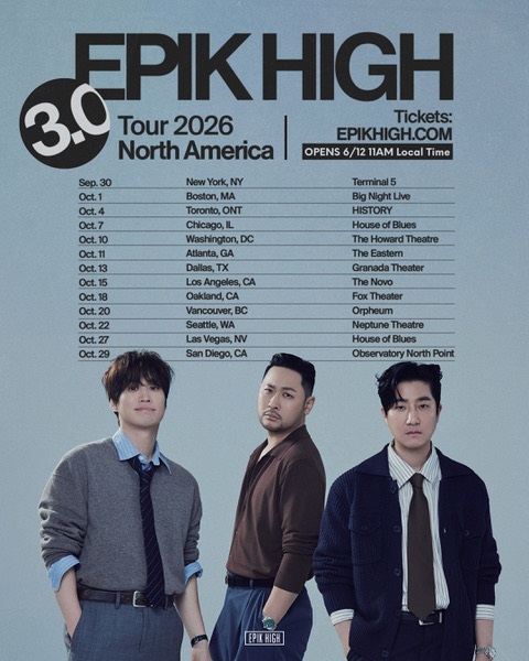 Epik High 2026 North American Tour Dates